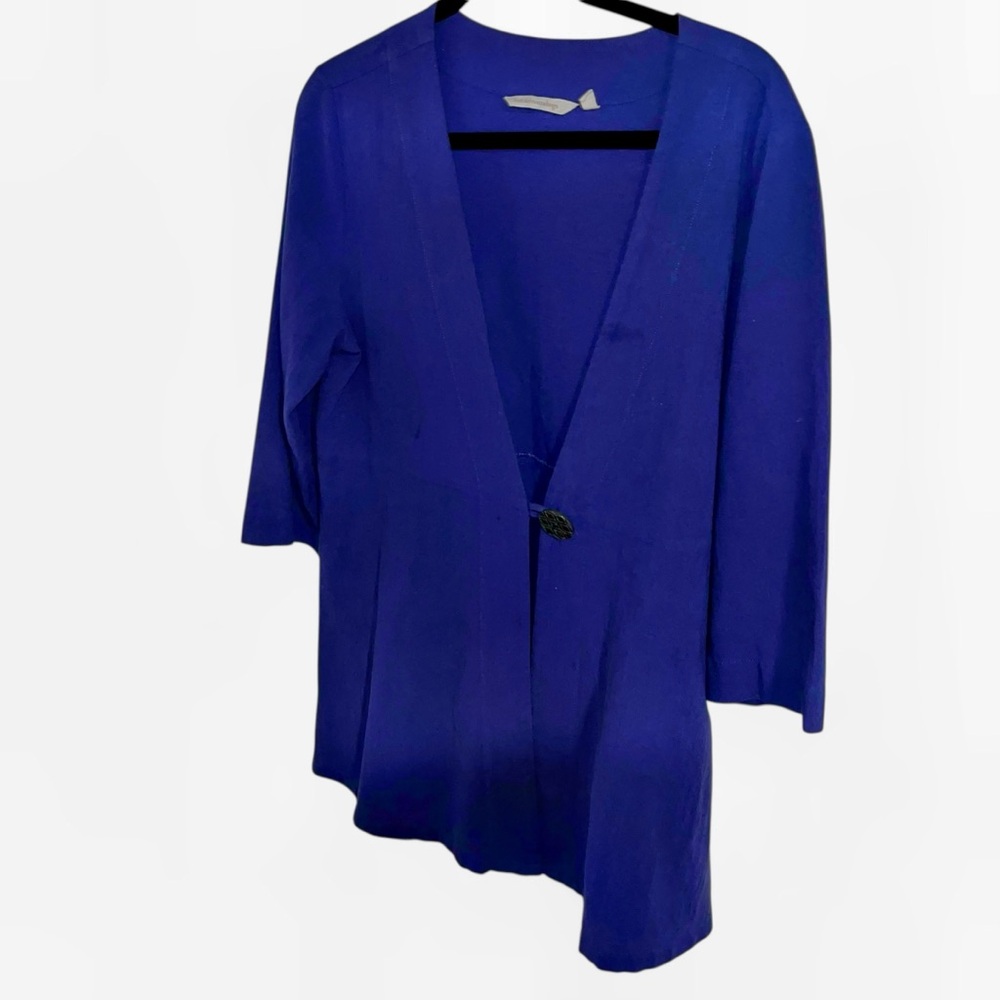 Soft Surroundings Royal Blue Cardigan 100% cotton M